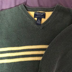 Vintage AEO Green Striped Sweater